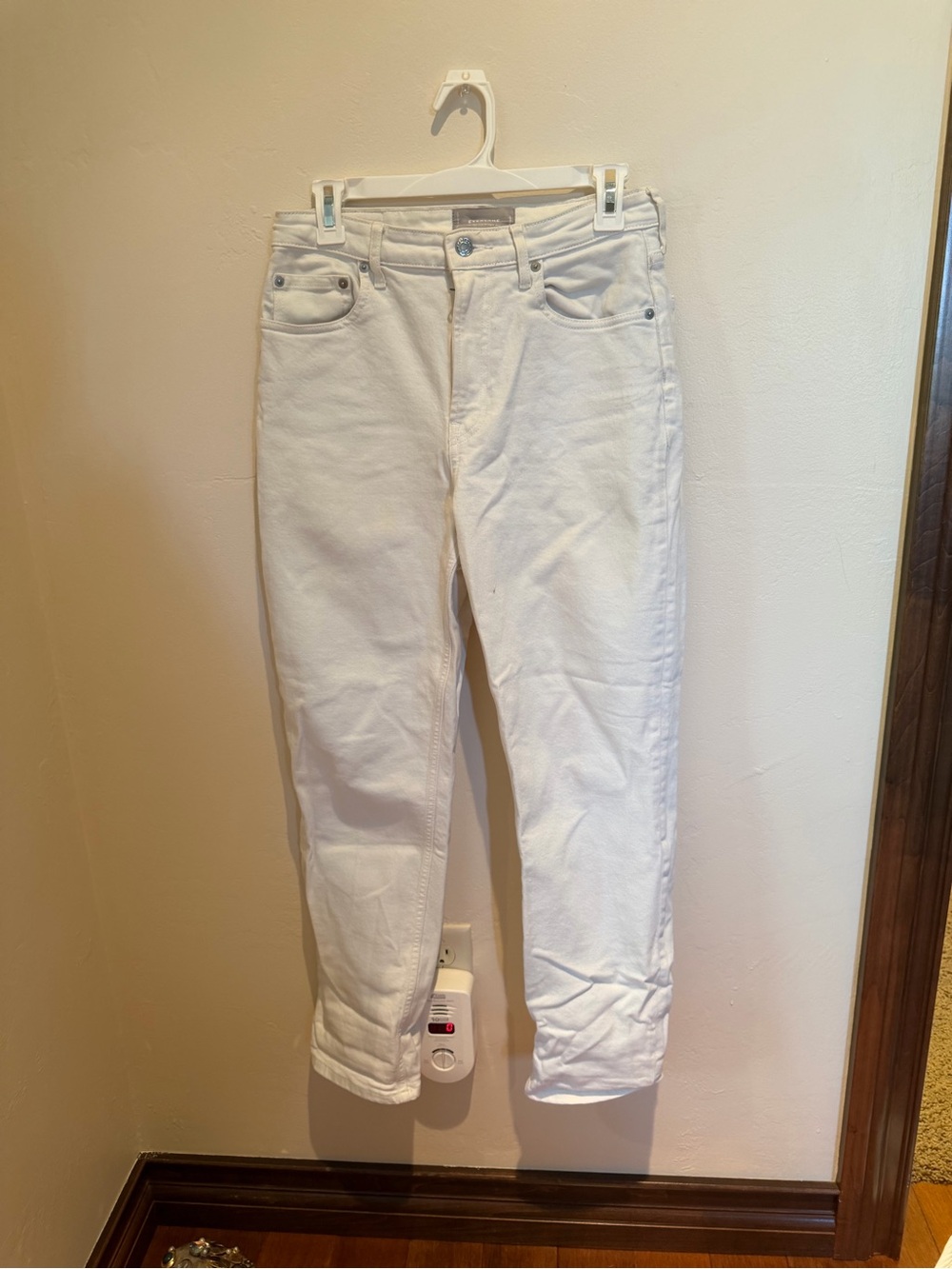 Everlane Crisp White Ankle Crop Jeans